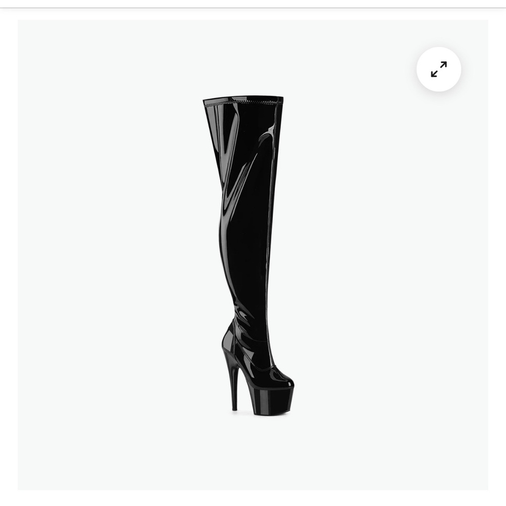 Black High Heel Thigh-High Boots